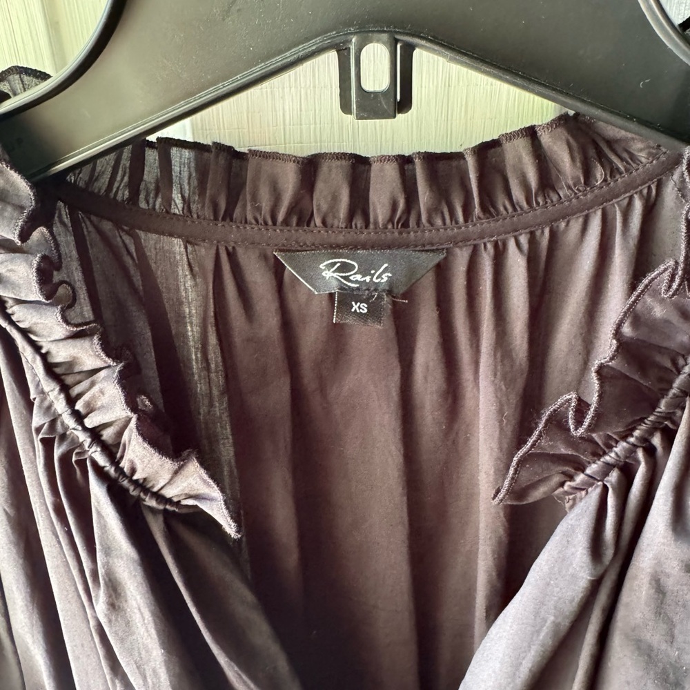 NWOT Rails Black Pleated Midi Sundress with Cap Sleeves - Picture 4 of 4